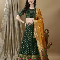 APNISHA Ready to Wear Lehenga & Unstitched Blouse With Dupatta-picture-16