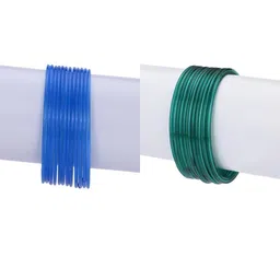 1ST TIME Set Of 24 Blue Alloy Bangles-picture-6