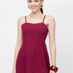 7OUNCE Shoulder Straps Satin Fit & Flare Mini Dress-image-99