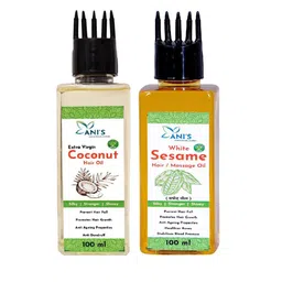ANI'S Set Of 2 Coconut & White Sesame Hair Oil For Strong & Silky Hairs - 100ml Each-13