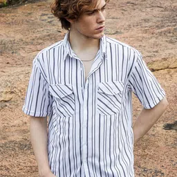 Campus Sutra Men Comfort Opaque Striped Casual Shirt-picture-16