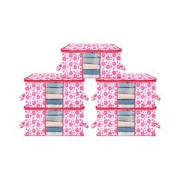 ANKIT INTERNATIONAL Pink Set of 5 Super Strong Multi-Utility Organisers-28