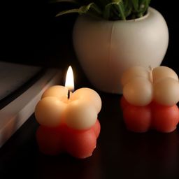 Shraddha Creation Red & White Set Of 6 Candle image 3