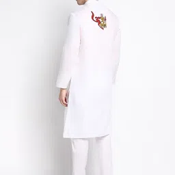 PulseIQ Men Ethnic Motifs Printed Regular Kurta with Pyjamas image 5