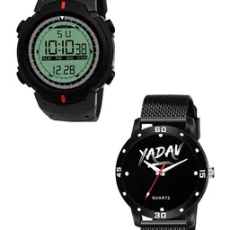TARIDO Men Pack Of 2 Dial & Straps Digital Watch TD1672SL01TRD_YADAV-SL01 JAALI STRAP-6