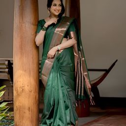 Vastravatika Banarasi Sarees With Unstiched Blouse Piece-picture-27