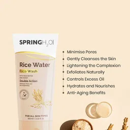 spring h2o Spring H2OSkin Brightening Rice Water Face Wash With Honey - 100 ml image 2