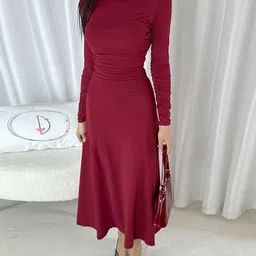 KPOP Women Solid Sheath Maxi Dress-image-95