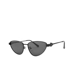 TAMZY Unisex Black Lens & Black Oval Sunglasses with-image-17
