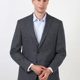 Peter England Elite Printed Slim-Fit Single-Breasted Blazer-image-51