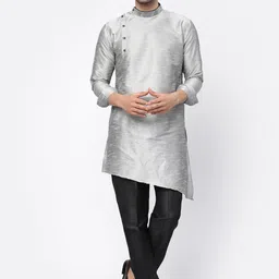 TS LIFESTYLE Men Regular Dupion Silk Kurta with Pyjamas-image-74