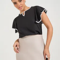 Styli Flutter Sleeve Top-picture-10