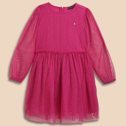 Allen Solly Junior Girls Embellished Fit & Flare Dress-picture-41