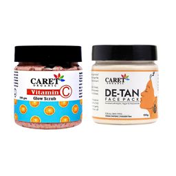 CARET ORGANIC Set Of 2 De-Tan Face Pack & Vitamin C Glow Scrub - 100 g Each-31