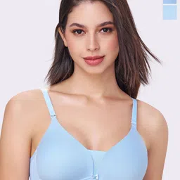 bodyline Medium Coverage Seamless Detachable Straps Cotton Lightly Padded T-shirt Bra-picture-39