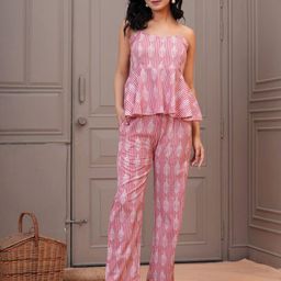 FCV Printed Pure Cotton Top With Trouser Co-Ords-picture-26