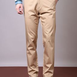 V-Mart Men Regular Fit Mid-Rise Cotton Chinos Trousers-image-98