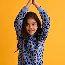 Anthrilo Girls Floral Printed Sweatshirt-16
