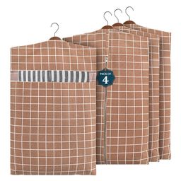 Kuber Industries Brown Set of 4 Regular Multi-Utility Organisers-10