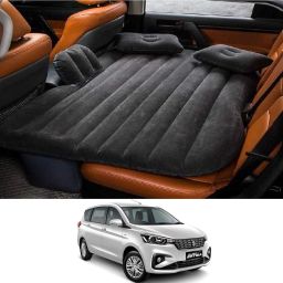 Inflatablebed-Black-Ertiga 2018 Black Car Bed Mattress for Rest,Travel, Car Back Seat Air Inflation Bed Universal Air Couch with Two Air Pillows, Car Air Pump and 1 Repair Kit For Ertiga 2018 Universal For All Models Car Inflatable Bed-image-78