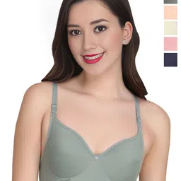 Liigne Pack Of 5 Full Coverage Non Padded Everyday Bra-picture-14