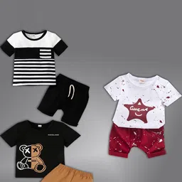 HELPOM Unisex Kids Printed T-shirt with Shorts-picture-48