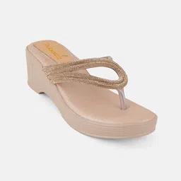 Rubeezz Women Western-Embellished Party Wedge Sandals-picture-20