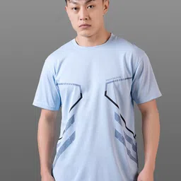 FROSEN FOX Geometric Printed Round Neck Regular Fit T-shirt-image-26