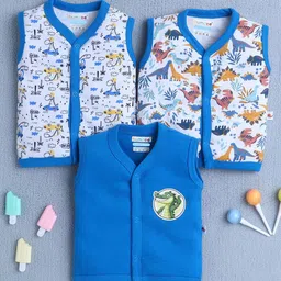 BUMZEE Infant Boys Pack Of 3 Printed Cotton JhablasPeb10571-15