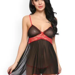 Xs and Os Women Net Baby Doll With Briefs-image-36
