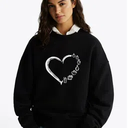 Kotty Women Graphic Printed Round Neck Therma-Fit Sweatshirt-picture-19