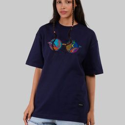 Underrated Club Women Printed Bio Finish Applique T-shirt-image-60