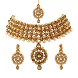 Anouk Women Gold Jewellery Set-image-68