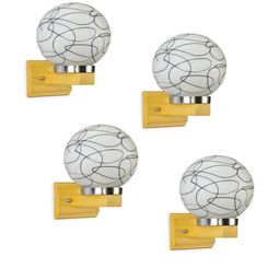 Somil Premium Designer Glass Wall / Night Lamp Elegant & Stylish Dcor Accent for Modern Interiors, color- Black, White Size- 21.5 X 31 X 25.5 CM-image-49