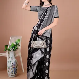 Leelavati Woven Design Zari Pure Georgette Kanjeevaram Saree-picture-23