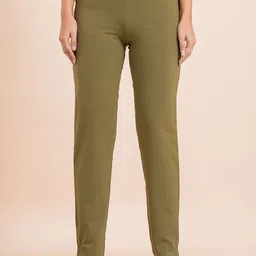 Ruby Women Smart Straight Fit Easy Wash Cigarette Trousers-59