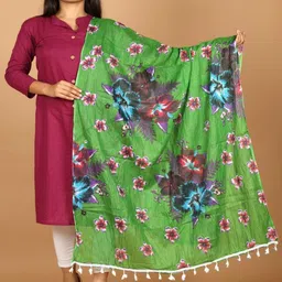 RajeRaj Floral Printed Dupatta-picture-5