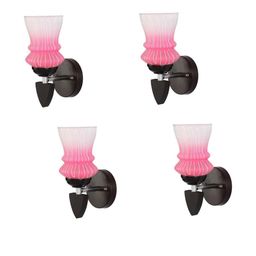 SOMIL Pink Glass Cylinder Wall Lamps-image-47