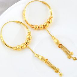 MEMOIR Gold-Plated Brass Jhumkas Earrings-image-74