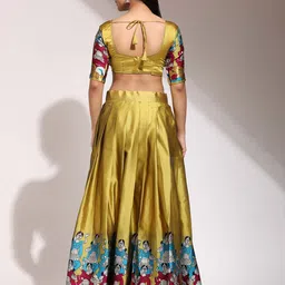 Payu Printed Semi-Stitched Lehenga & Unstitched Blouse With Dupatta image 4