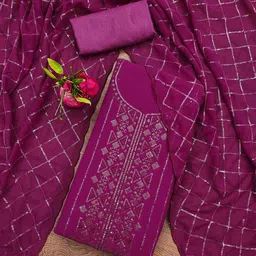 Leeza Store Elegant Georgette Dress Material with All-Over Sequence Work-image-49