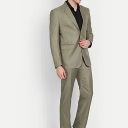 FIVEFEB Men Notched Lapel Slim-Fit Single-Breasted Two-Piece Suit-picture-13