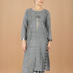 FCK-3 Women Geometric Printed Daily Cotton Straight Kurta-image-52