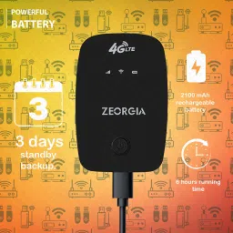Zeorgia 4G LTE Portable WiFi Hotspot Dongle with All SIM Network Support Data Card image 3