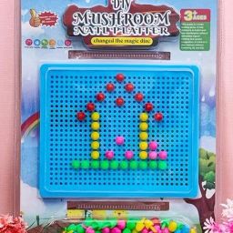 Kids Peg Board Puzzle Educational Toys Gift Set kids multicolor.-12