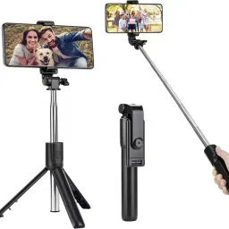 Uborn SUPER PRICE R1 Selfie Stick Foldable Wireless Extendable Monopod Mobile Holder Tripod, Tripod Ball Head, Tripod Kit-23