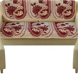Cotton Abstract 3+1+1 Seater Sofa Cover-image-78