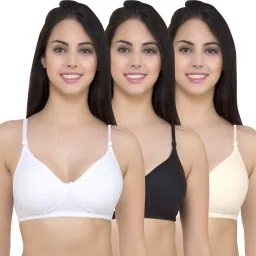 Pack of 3 Women Full Coverage Non Padded Bra-picture-4