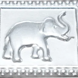 KMJ Pure Silver Elephant/hathi figurine for Pooja, vastu Decorative Showpiece - 0.1 cm-22