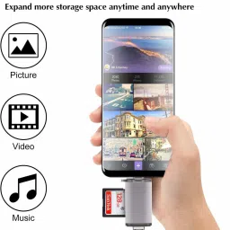 TECHGEAR 6 in 1 OTG SD USB Type C USB 3.0 and Micro USB for Memory Card Card Reader-42